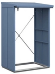 Ecostar Kaminholzregal &raquo;Elegant-V&laquo;, BxHxT: 112,7 x 198 x 102,5 cm, Metall - blau