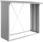 BIOHORT Kaminholzlager &raquo;WoodStock 230&laquo;, BxHxL: 229 x 199 x 102 cm, silber-metallic