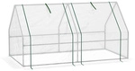 Outsunny Folien-Gew&auml;chshaus, LxBxH: 90 x 180 x 90 cm - weiss