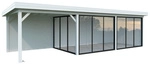 PALMAKO Pavillon &raquo;Lenna&laquo;, Aufstellma&szlig;e BxTxH: 916 x 340 x 245 cm, lackiert, Holz -