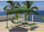 GARDEN PLEASURE Ampelschirm, Format: 300 cm cm, sechseckig, abknickbar - gruen
