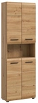 Badezimmerschrank, BxHxT: 60 x 185 x 30 cm - braun