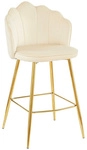 SalesFever Barhocker, H&ouml;he: 100 cm, beige/goldfarben, 2 stk