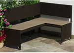 MERXX Eckbank, Kunststoff, 3-Sitzer, BxHxT: 100 x 91 x 148 cm - braun