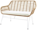 SalesFever Sitzbank, BxH: 120 x 85 cm, Metall (Eisen)/Kunststoff - braun