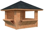 PALMAKO Marktstand &raquo;Bianca Set 106&laquo;, B x H x L: 300 x 319 x 300 cm, Braun,