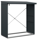 Ecostar Kaminholzregal &raquo;Trend-V&laquo;, BxHxT: 181,4 x 198 x 102,5 cm, Metall - grau
