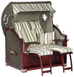 SUNNY SMART Strandkorb &raquo;Rustikal&laquo;, BxHxT: 140 x 160 x 95 cm, Dreiviertelllieger,