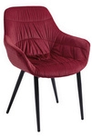 SalesFever Armstuhl, BxH: 63 x 81,5 cm, Samt (100% Polyester)/Metall - rot
