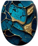 Sanilo WC-Sitz &raquo;Marmor Cobalt&laquo;, mit Schnellverschluss Marmor Co, Blau, Oval