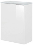 FACKELMANN Waschplatz-Set &raquo;SBC G&auml;ste Bad&laquo;, 45cm links Wei&szlig;/Wei&szlig; Glas -...