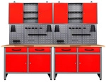 Ondis24 Werkbank, Werner 240 cm Rot-Grau