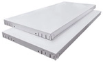 SCHULTE REGALWELT Fachboden, Metall, BxT: 100x50 cm, 2 B&ouml;den, wei&szlig; - weiss