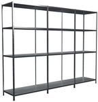 SCHULTE REGALWELT Grundregal mit 2 Anbauregalen HxBxT 180 x 260 x 50 cm, 340 kg