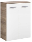 FACKELMANN Doppel-Midischrank &raquo;LUXOR&laquo;, 2 T&uuml;ren, Steinesche/weiss, BxHxT: 602...