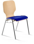 Mayer Sitzm&ouml;bel Stapelstuhl &raquo;211604&laquo;, BxL: 53 x 50 cm, Stahl/Stoff/Holz -...