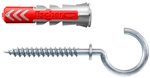 FISCHER Universald&uuml;bel &raquo;DuoPower&laquo;, 2-Komponenten, 8 mm x 40 mm, inkl. Haken - bunt