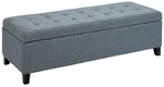 HOMCOM Sitzbank, mit Stauraum, LxBxH: 125 x 49 x 41,5 cm - grau