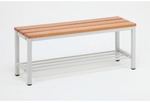 SZAGATO Umkleidebank, BxHxT: 30 x 42 x 100 cm, Stahl/Holz - grau