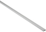 GARDINIA Vorhangschiene, L&auml;nge: 2100 mm, 1-l&auml;ufig, Aluminium - silberfarben