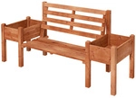 Outsunny Gartenbank, LxBxH: 184 x 59 x 95 cm - braun