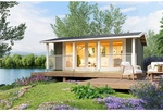 LASITA MAJA Blockbohlenhaus &raquo;Lyndhurst&laquo;, BxHxT: 610 x 244,8 x 460 cm...