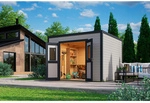 LASITA MAJA Blockbohlenhaus &raquo;Felix&laquo;, BxHxT: 300 x 222,3 x 300 cm (Au&szlig;enma&szlig;...