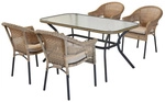 MERXX Gartenm&ouml;bel-Diningset &raquo;Ravenna&laquo;, 5 tlg., 4 Sitzpl&auml;tze, Aluminium -...