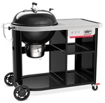 Holzkohlegrill, porzellanemailliert, &Oslash; 57 cm, schwarz