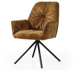 SalesFever Stuhl, H&ouml;he: 90 cm, goldfarben/schwarz