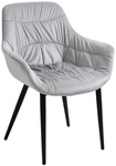 SalesFever Armstuhl, BxH: 63 x 81,5 cm, Samt (100% Polyester)/Metall - grau