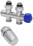 SCHULTE Thermostat-Set, BxHxL: 80 x 191 x 43 mm, chromfarben - silberfarben