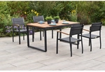 MERXX Gartenm&ouml;bel-Diningset &raquo;Paxos&laquo;, 5 tlg., 4 Sitzpl&auml;tze, Aluminium - grau