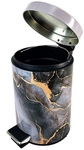 Sanilo Kosmetikeimer &raquo;Marmor Abstrakt&laquo;, 3,0L, Grau, Rund