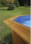 WEKA Toprail f&uuml;r Massivholzpool, Holz, L&auml;nge: 116 cm - braun