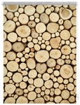 Lichtblick Rollo, &lrm;&lrm;Klemmfix, 120x150 cm&lrm;, Holzstapel - braun