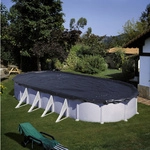 GRE Winterabdeckplane, Breite: 460 cm, Polyethylen (PE) - grau