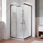 BREUER Duschkabine, &raquo;Ektos&laquo;, LxBxH: 90x90x180 cm, Gun metal, Klarglas - grau