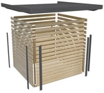 KARIBU Gartenhaus &raquo;Haby 6 B&laquo;, BxHxT: 309 x 218,5 x 270 cm (Au&szlig;enma&szlig;e inkl.
