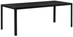 Outsunny Gartentisch, BxHxT: 190 x 72 x 84,5 cm, schwarz, Gestell aus Aluminium