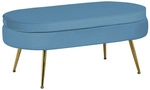 SalesFever Hocker, H&ouml;he: 40 cm, blau/goldfarben
