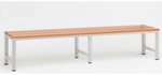 SZAGATO Umkleidebank, BxHxT: 30 x 42 x 200 cm, Stahl/Holz - grau