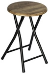 WENKO Hocker, BxHxT: 30 x 46 x 30 cm, MDF/Stahl, braun/schwarz