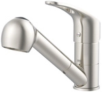 LENZ K&uuml;chenarmatur &raquo;KELA&laquo;, 3/8", Messing, nickel-matt - silberfarben