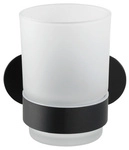 WENKO Zahnputzbecher &raquo;Turbo-Loc Orea black&laquo;, Edelstahl, schwarz/matt