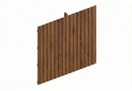 SKANHOLZ Carport-R&uuml;ckwand, 362 x 330 cm , nussbaum, Holzart: Fichte - braun