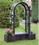KHW Gartenbank &raquo;Br&uuml;ssel&laquo;, Kunststoff, 2-Sitzer, BxHxT: 174 x 207 x 49 cm - grau