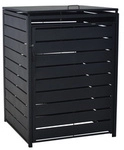 MERXX M&uuml;lltonnenbox, BxHxT: 76 x 128 x 76 cm, Aluminium/Stahl - grau