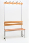 SZAGATO Umkleidebank, BxHxT: 30 x 170 x 100 cm, Stahl/Holz - grau