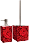 Sanilo WC-B&uuml;rste &raquo;Rosen&laquo;, H 37 cm, Rot, Rechteckig